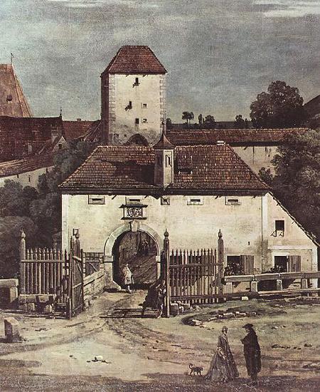 Bernardo Bellotto Ansicht von Pirna, Pirna von der Sudseite aus gesehen, mit Befestigungsanlagen und Obertor (Stadttor) sowie Festung Sonnenstein Norge oil painting art